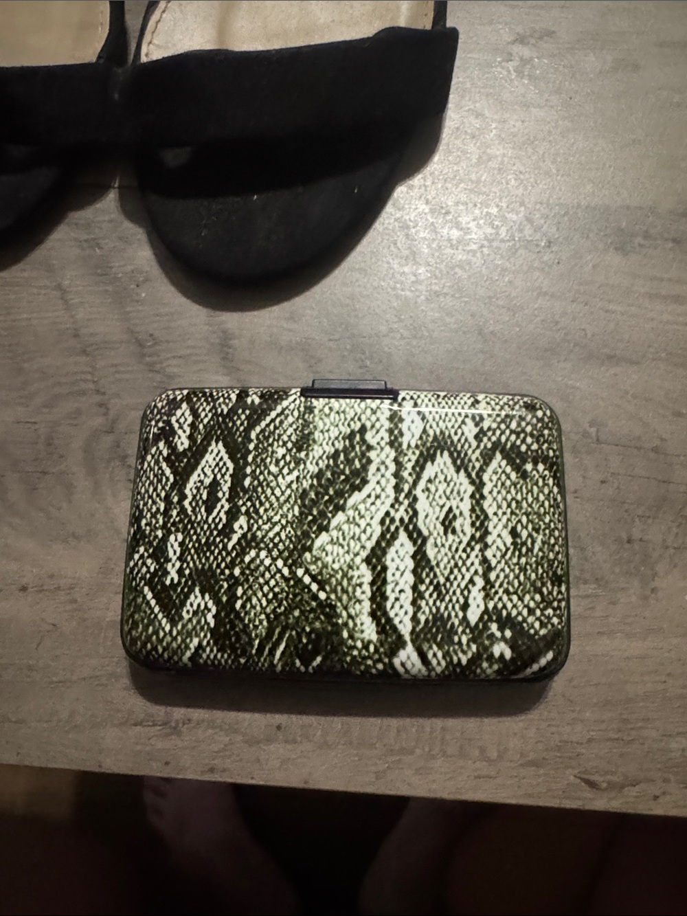 Reptile Pattern Feeding/Accessory Case - Green Snake Print